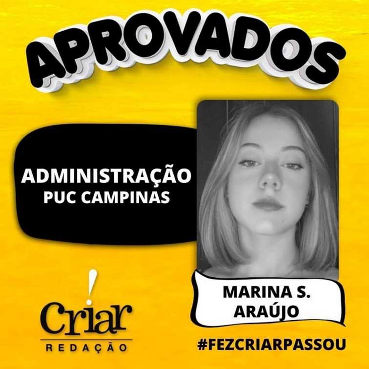 Aprovado Criar Redação